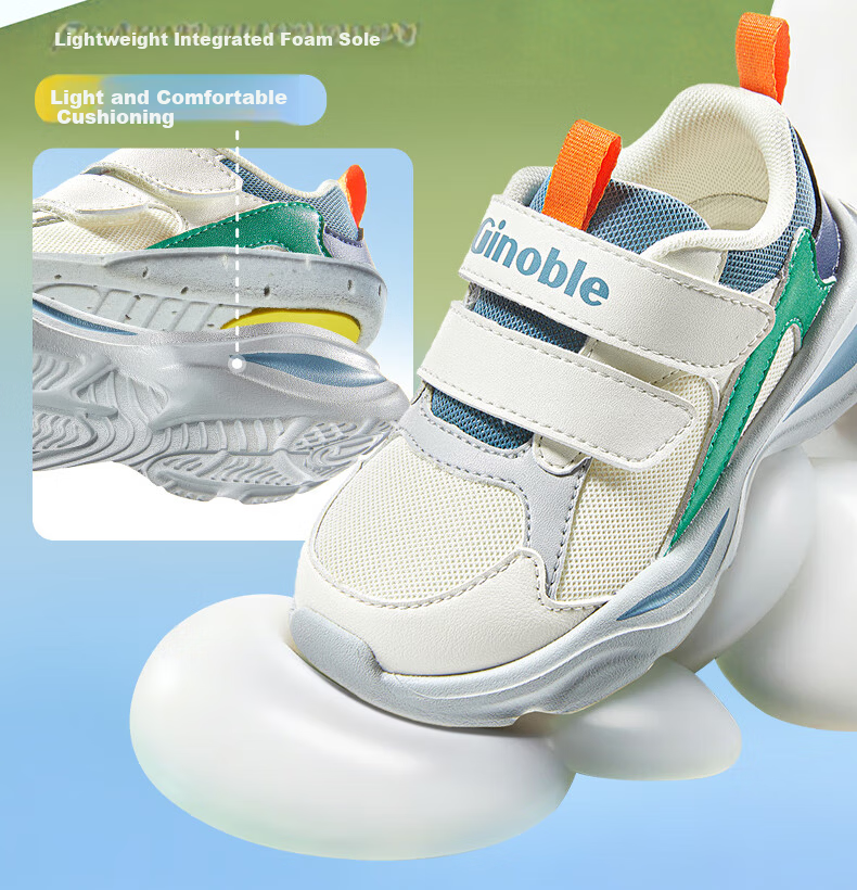 Ginoble Children's Shoes 2026 Spring New Boys and Girls Baby Walking Shoes 1-5 Years Old GW1849 5