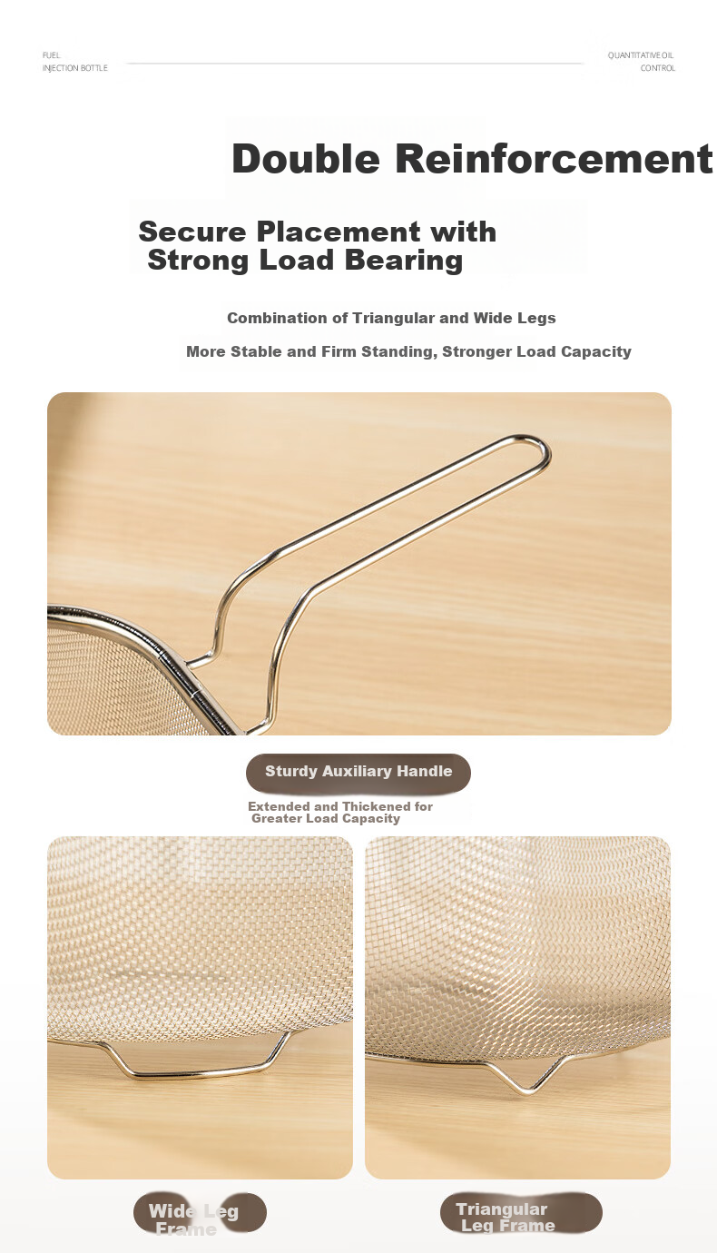 Newair 304 Stainless Steel Skimmer Strainer Ladle Noodle Strainer Basket Hot Pot Skimmer 9