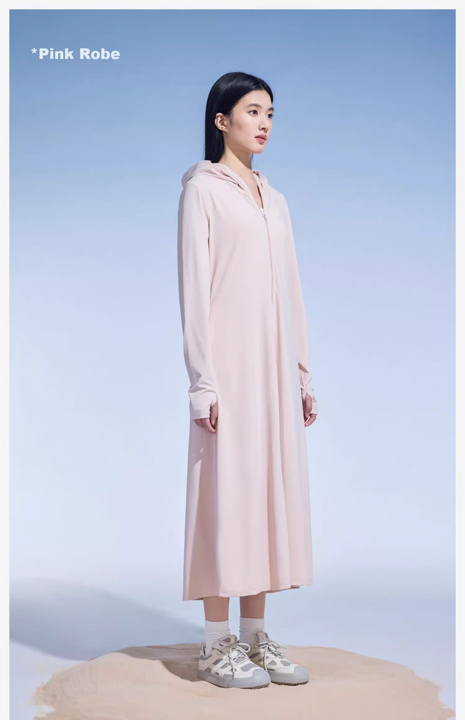 Moxun [Zhao Lusi Same Style] Long Sun Protection Jacket for Women UV Protection Breathable Full-Length Coat Robe Windbreaker 28