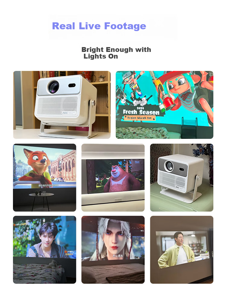 AOC Free 3 All-in-One PTZ Projector Home HD Home Theater Student Dorm Bedroom Wireless Mobile Screen Mirroring Compact Portable Smart Mini Projector 3