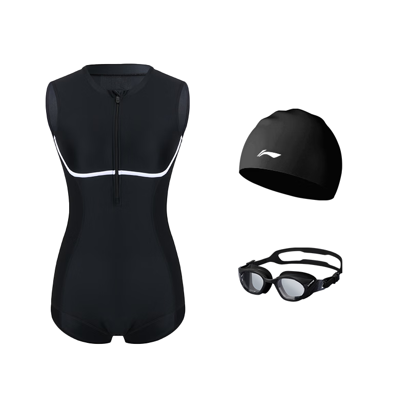 LI-NING Women's Premium 2026 New Professional Racing Swimsuit Spa Swimwear Three-Piece Set