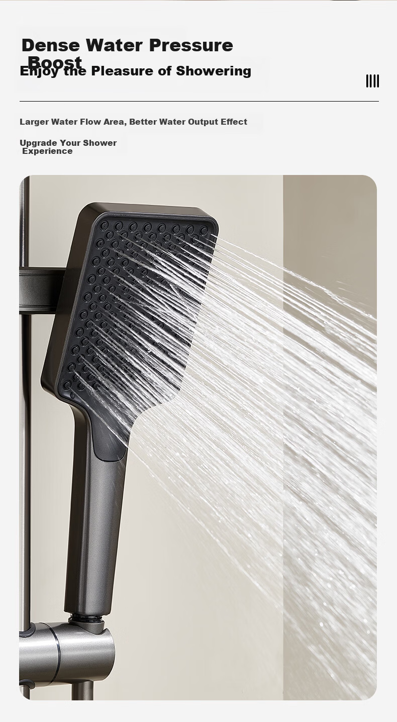 KEGOO Shower Set Integrated Four-Function Piano Key Bathroom High-Pressure Shower Head Bathing Kit K4108 14