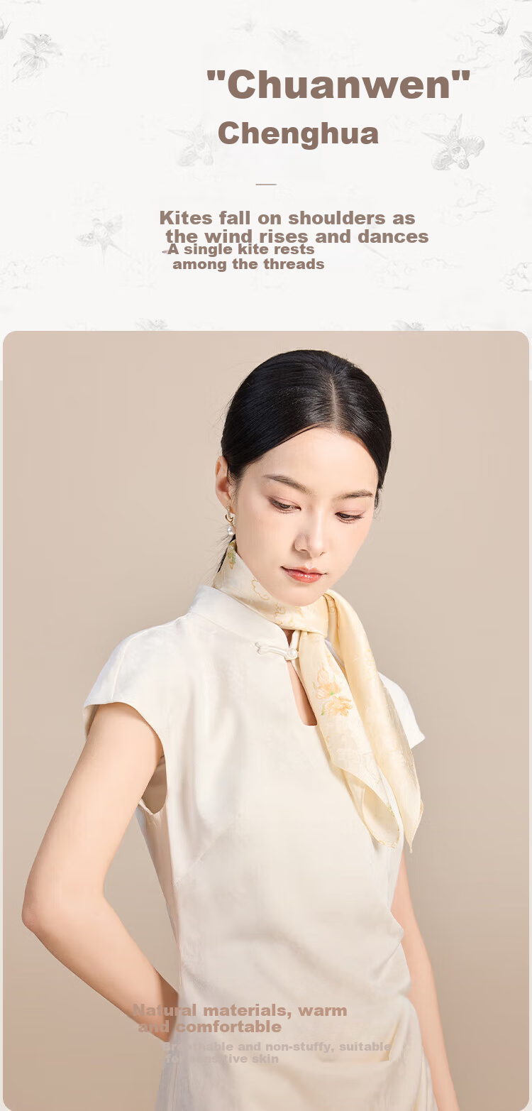 JIUMU 100% Mulberry Silk Scarf Square Shawl for Women Mother's Day Gift Birthday Present Gift Box Set 3