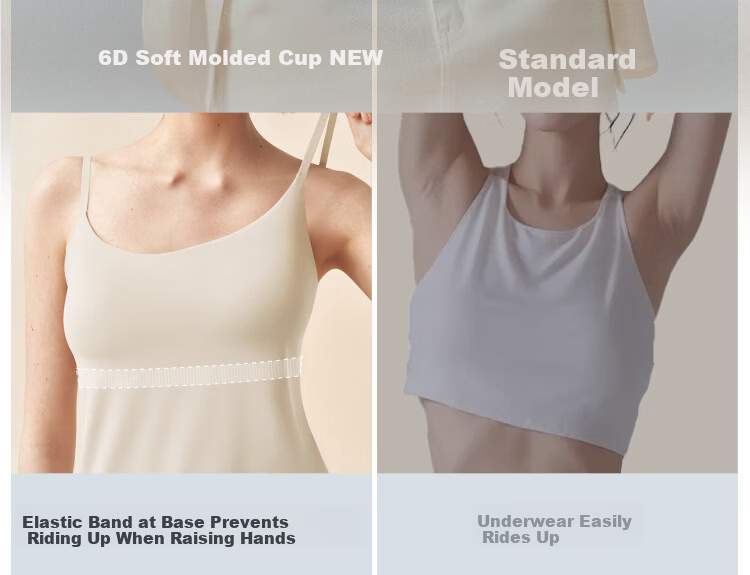 Ubras Yu Shuxin Same Style Small Milk Skin Sizeless Bra for Women with Chest Pads, Camisole Tank Top, Early Autumn Inner Wear Base Layer 8