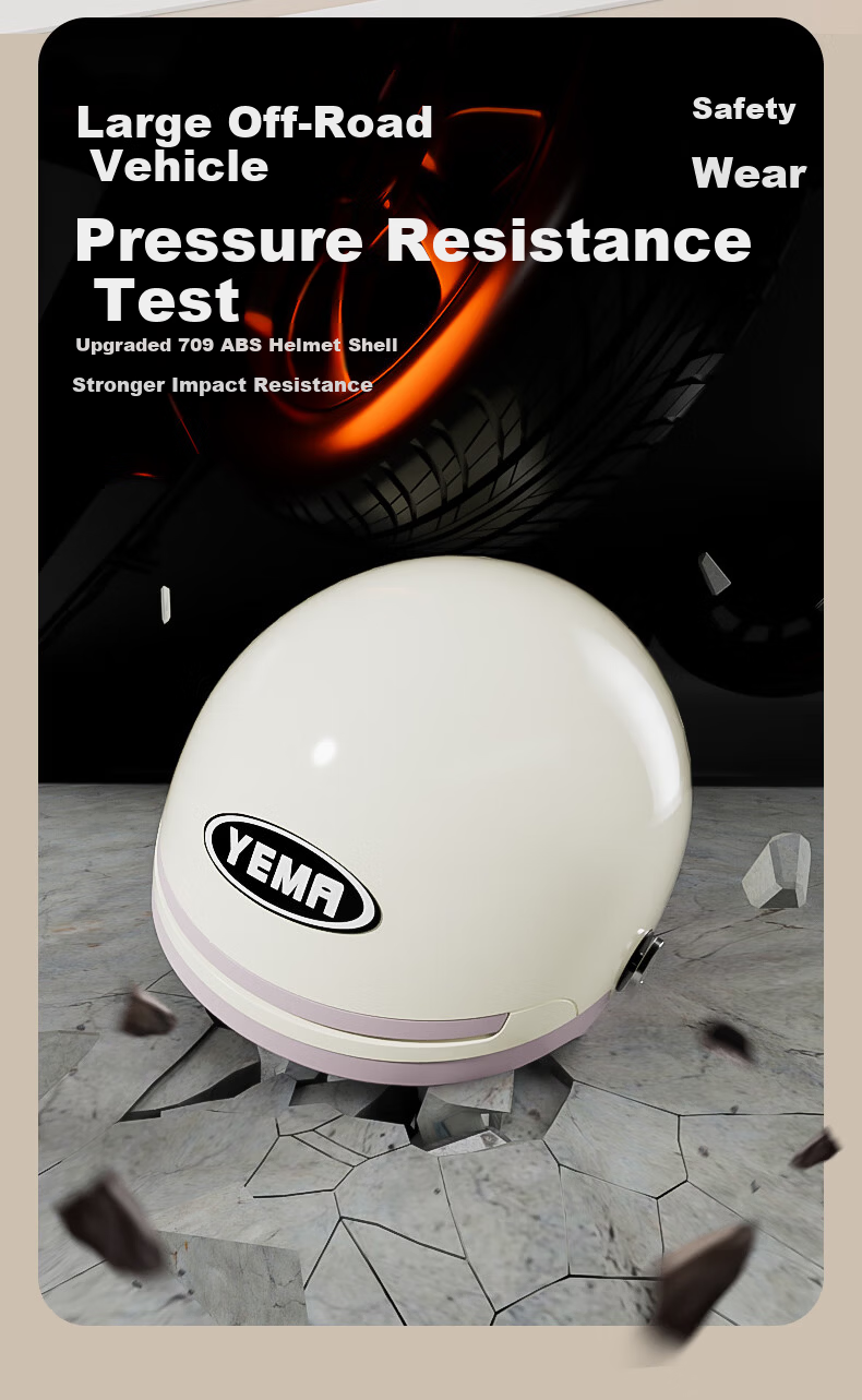 YEMA 3C Certified Electric Vehicle Helmet Women Summer Motorcycle Half Helmet Men New National Standard Class A Summer Sun Protection Lightweight Four Seasons Electric Scooter Safety Helmet 369S Titan 6