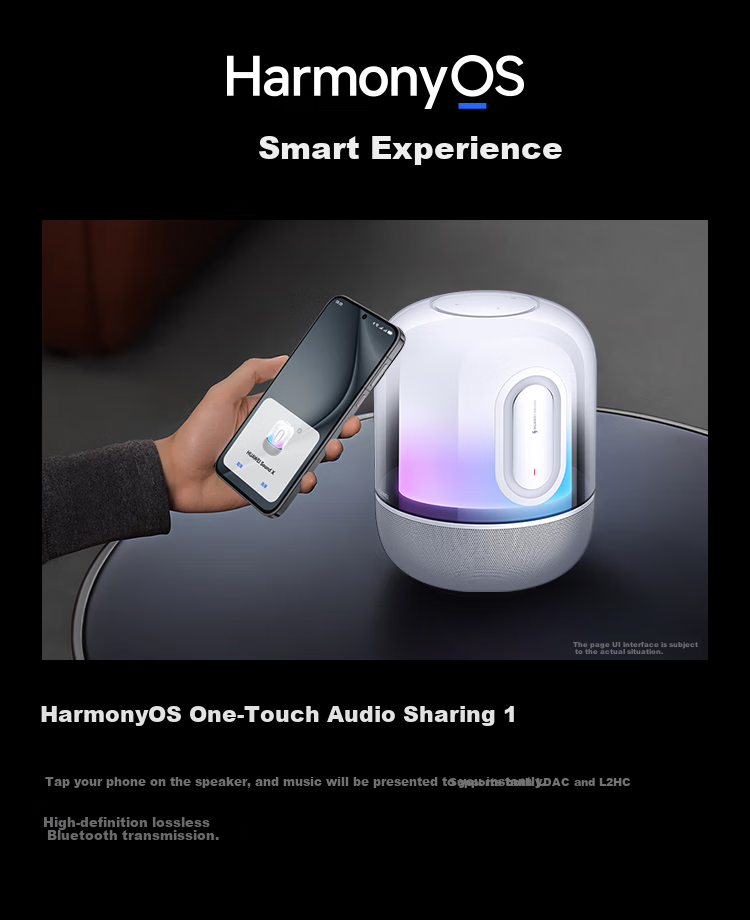 Huawei Sound X4 Smart Speaker Wireless Bluetooth Speaker Colorful Light with Sound Dynamic Deep Bass Gold Standard Audio Certification Women's Day Gift with Cleaning Cloth 9