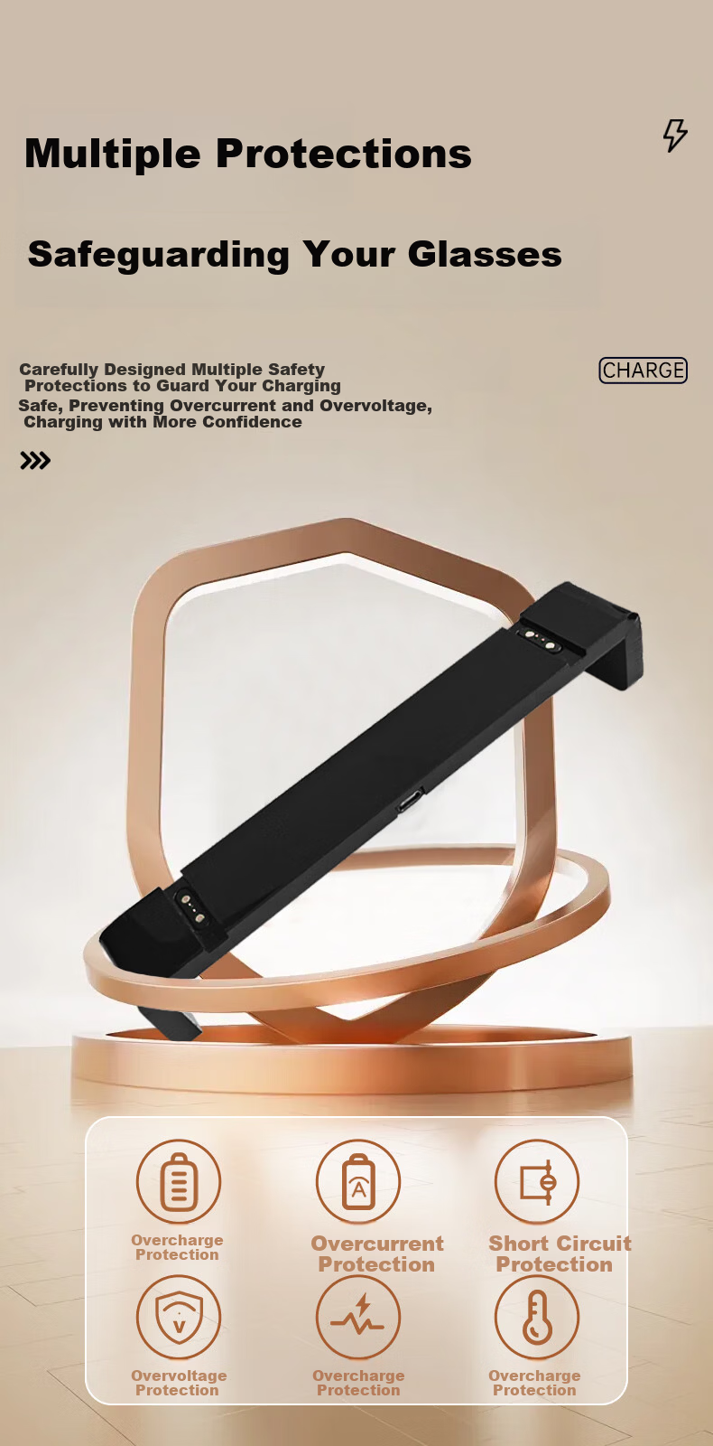 Trendsetter Charging Cable Base Stand for Xiaomi Smart Glasses MIJIA Yuexiang Edition Magnetic Charging Dock Accessory 7