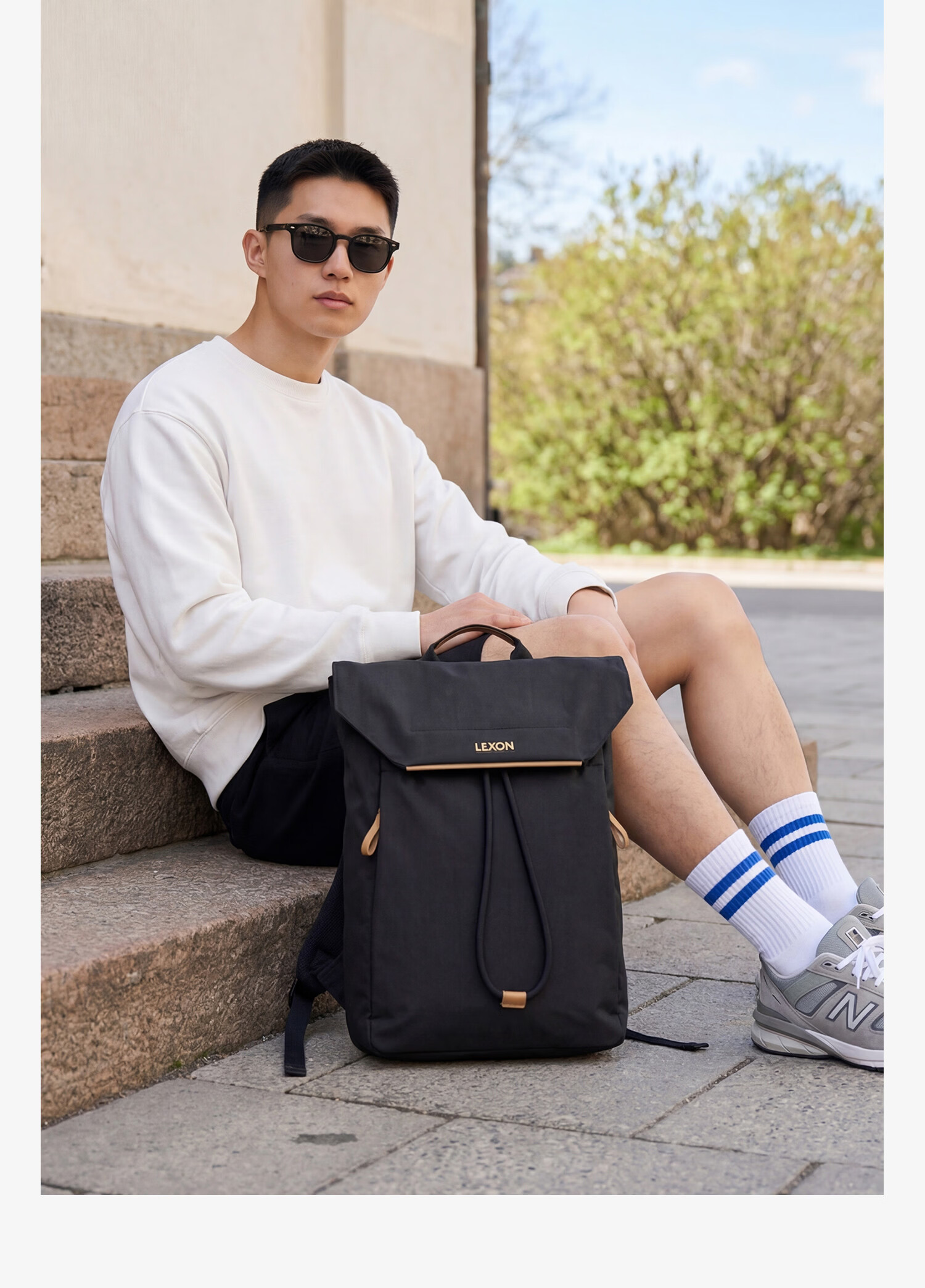 LEXON Outdoor Backpack Large Capacity Travel Bag for Men and Women Student School Bag 16-inch Laptop Bag Casual Versatile 7