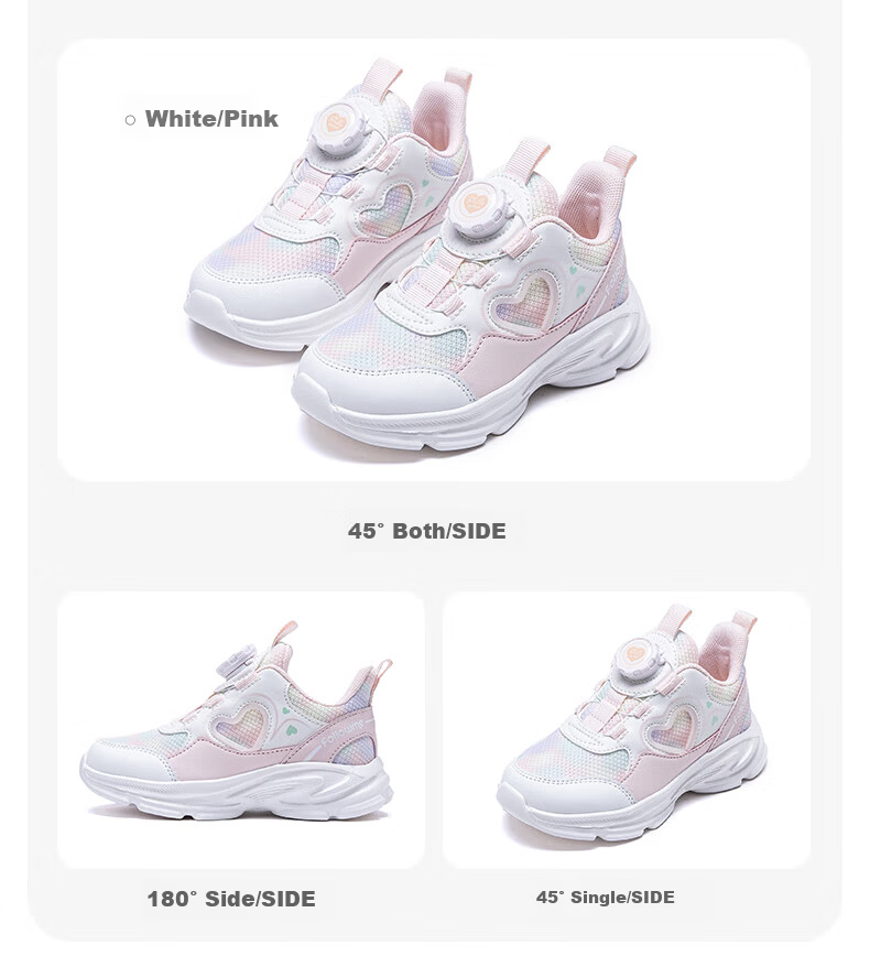 Fulromy Girls' Sports Shoes Spring and Autumn Large Kids Convenient Dial Buckle Soft Sole Casual Shoes Purple Size 28 11
