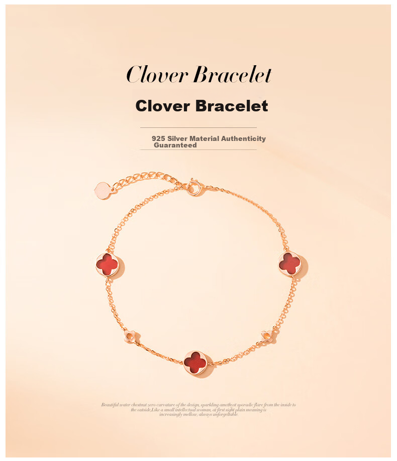 Grace Girl Original Four-Leaf Clover Bracelet for Women, Fashionable Luxury Jewelry, Anniversary Birthday Gift for Girlfriend 1