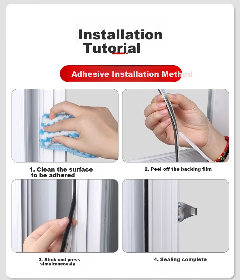 Xiruo Door Gap Sealing Strip Brush for Doors and Windows, Old-style Plastic Steel and Aluminum Alloy Door Gap Slot Brush Strip, Windproof 16