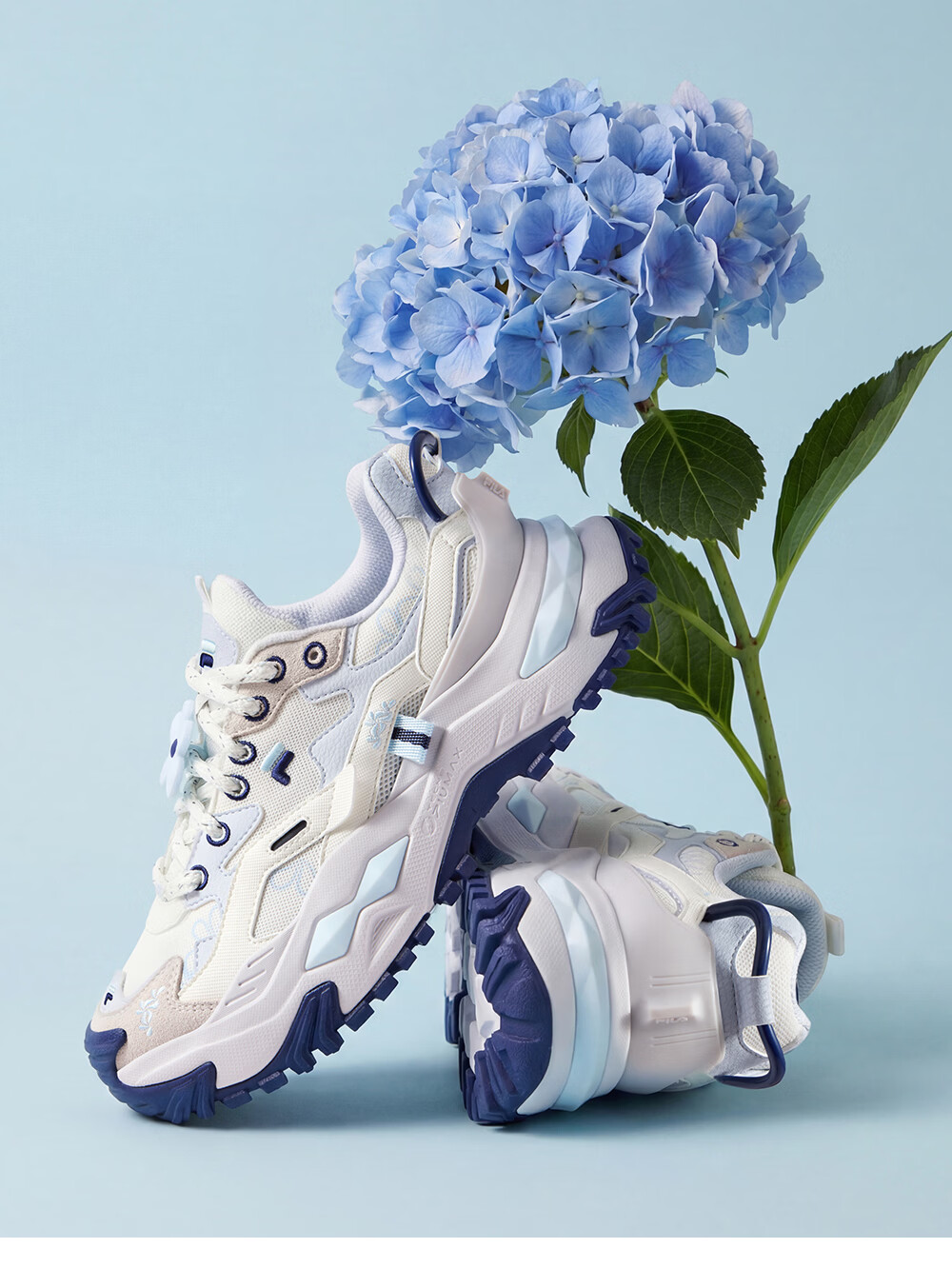 FILAFUSION Fila Trendy Hard Candy Garden Bloom Dad Shoes 26 Summer New Thick Sole Height Increasing Casual Shoes 33