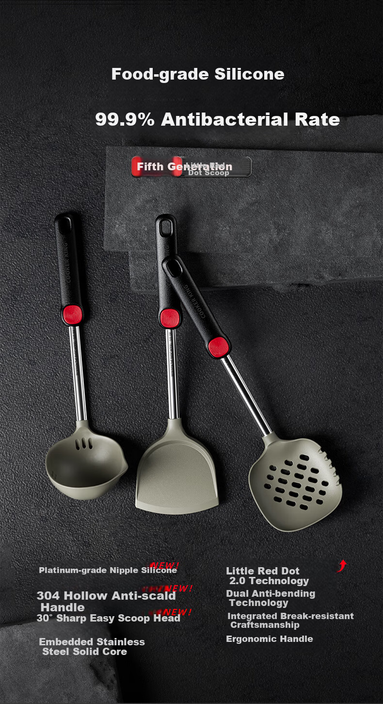 Chuida Huang Healthy Pure Titanium Kitchen Spatula Household Full Titanium Cooking Spatula Stir-Fry Spatula 3