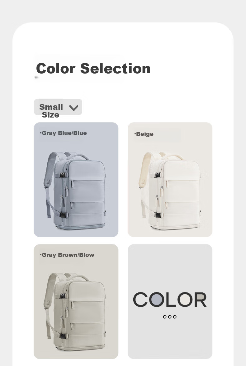Landcase Backpack Travel Bag Men Large Capacity Double Shoulder Bag Women Multifunctional Laptop Bag Short Trip Business Luggage Bag 1637 Gray Blue 14
