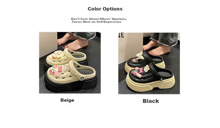 TonLion Women's Summer Thick Sole Closed-Toe Breathable Beach Sandals White Size 38-39 3