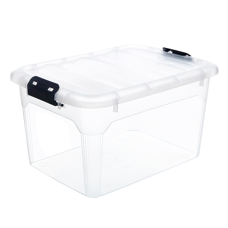 JD Jingzao Plastic Clothes Storage Box Large Quilt Toy Organizer Car Storage Box 75L Transparent