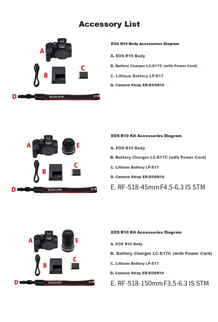 Canon [Official Flagship] R10 Mirrorless Camera for Portrait, Travel Photography, Vlogging, 4K HD Video Recording, APS-C R10 with 18-150mm Lens Kit 19