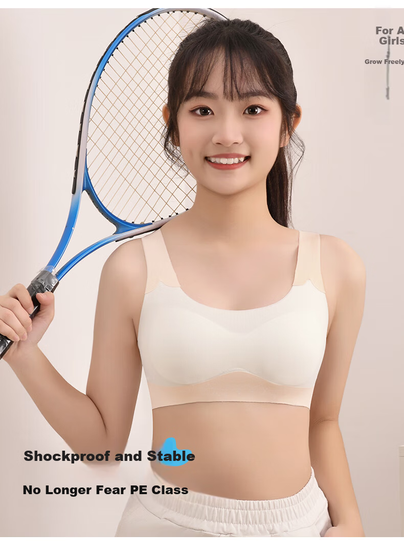 GRACEWELL Youth Children's Underwear Developmental Period Teenage Girl Puberty Bra Seamless Vest for High School Students 3
