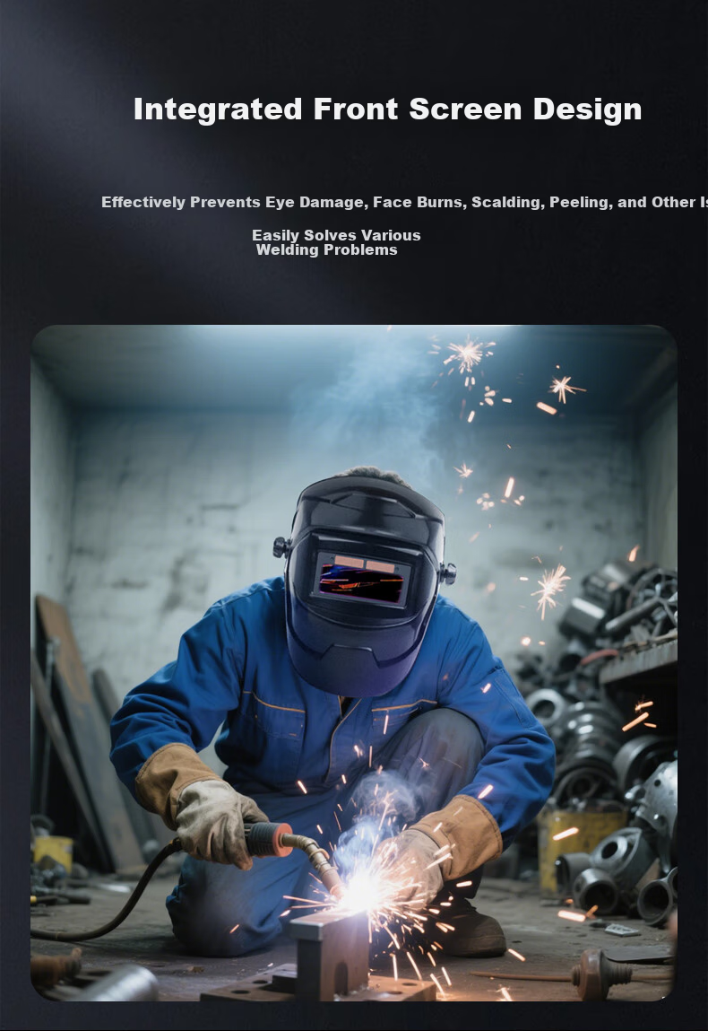 WOLSGIN Auto-Darkening Welding Helmet Welding Mask Protective Hood True Color Auto-Darkening Integrated Welding Helmet 4