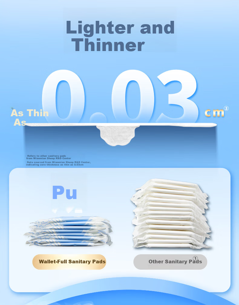 Mianmian Sheep Pouch Full Sanitary Pads JD Self-operated Extended Width Ultra-thin Leak-proof Day Use 180mm 16pcs 7