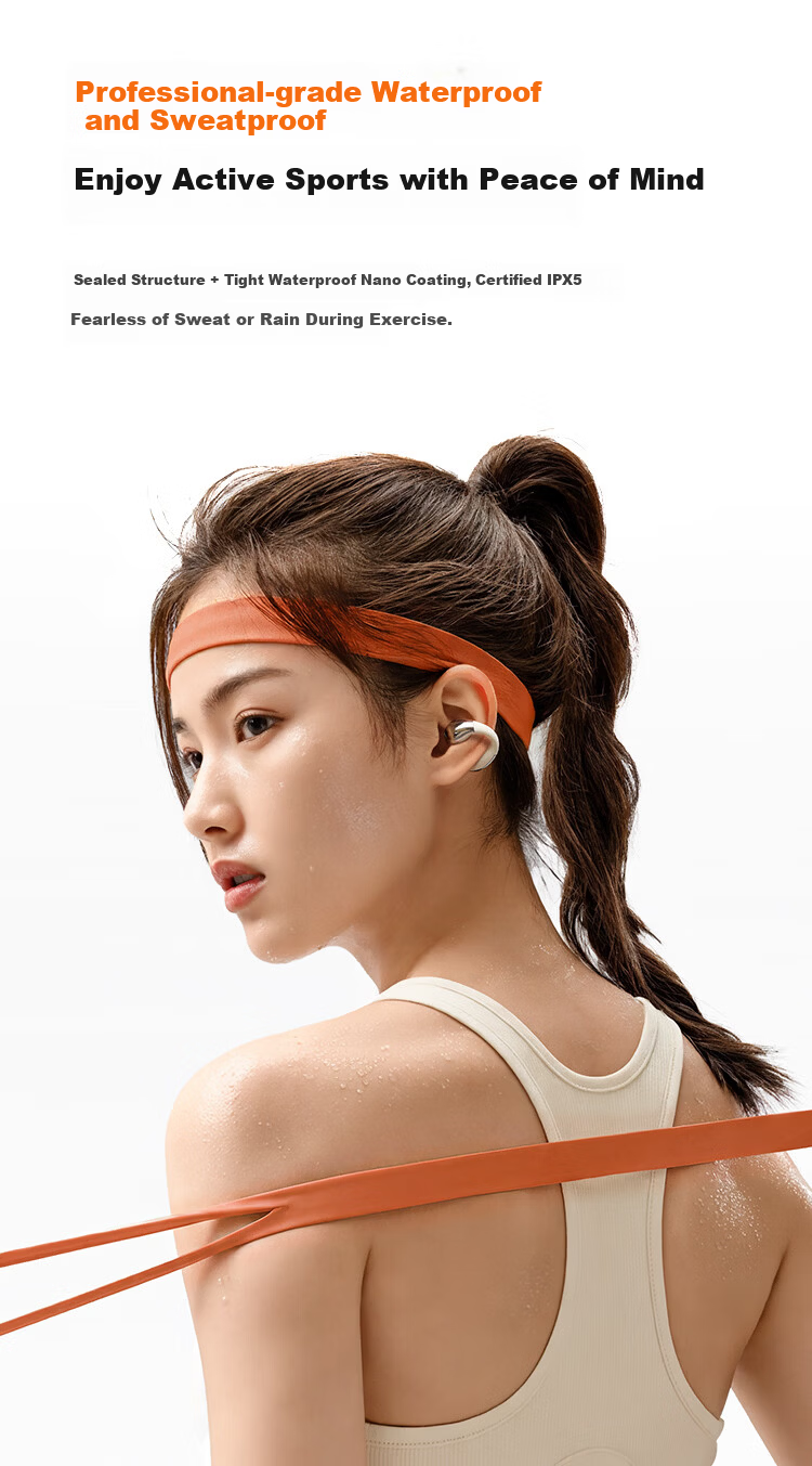 Linklike Ergonomic Certified Bluetooth Ear Clip-On Earphones 2026 Latest Model for Women Comfortable Long Wear Running 25