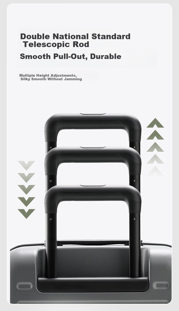 JD Jingzao TuoJie 24-inch Luggage Suitcase for Men and Women Side-Opening Large Capacity Trolley Case with Password Lock Travel Business Trip Graphite Gray 11