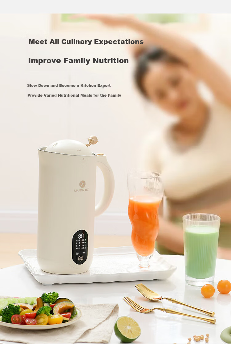 Liven Soy Milk Maker, No-Filter Blender, Home Use, 1.7L Large Capacity, Low Noise, Fully Automatic, No-Cooking, Multi-Grain Rice Paste Maker, Food Processor LLJ-D1713 10
