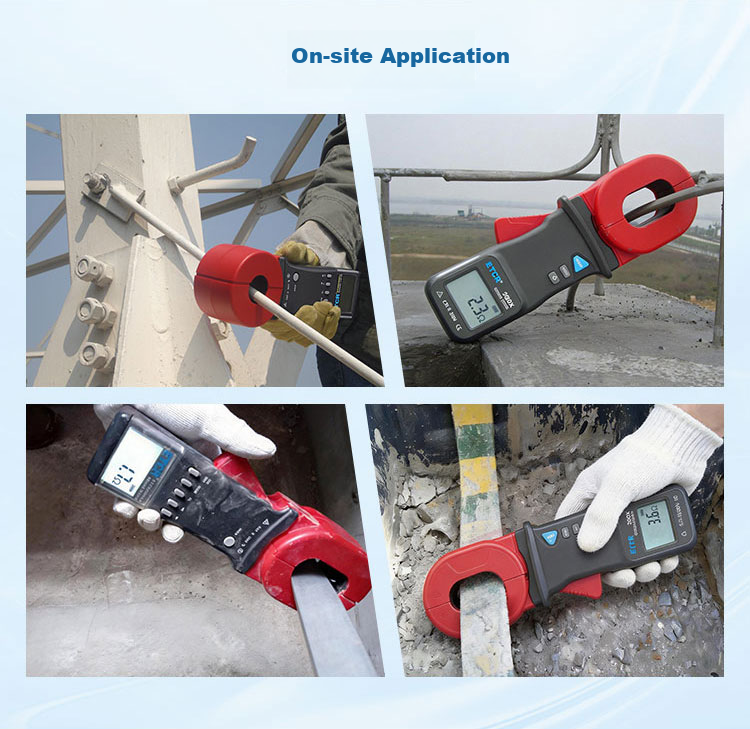 ETCR ETCR2000A Clamp Ground Resistance Tester 500Ω Clamp Meter Lightning Protection Grounding 55×32mm 9