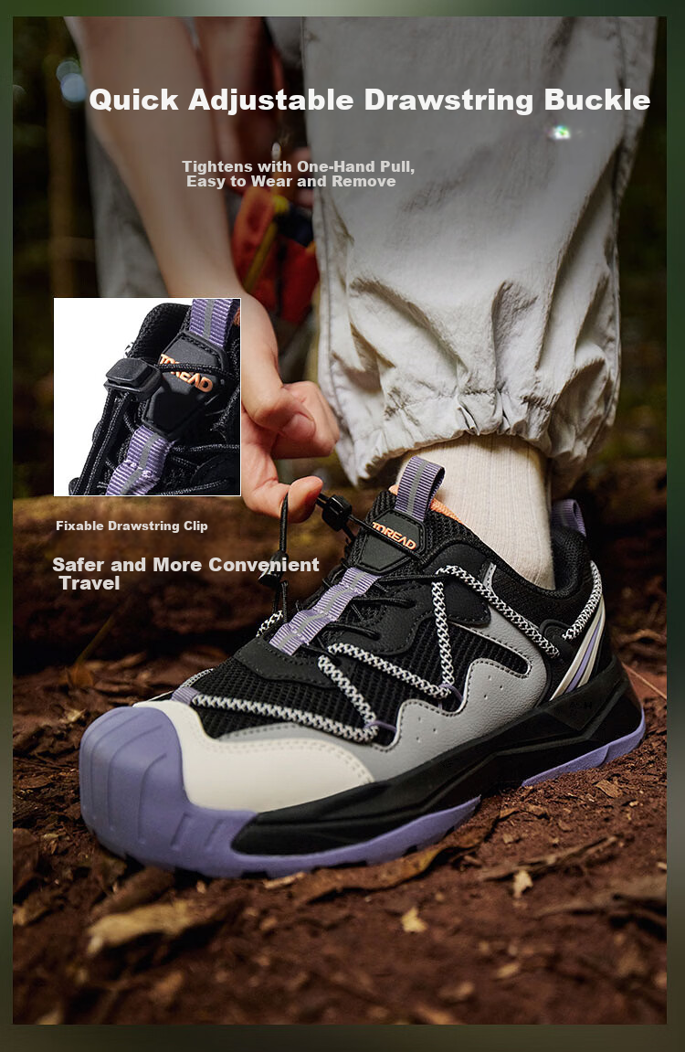 TOREAD [Yuexing 2.0] Kids Sports Shoes Boys and Girls Spring Summer Outdoor Camping Hiking Shoes Army Green/Black Size 37 9