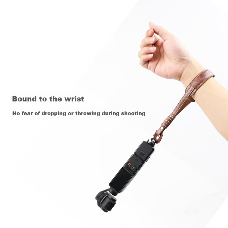 Qiye Wrist Strap Lanyard for DJI Pocket 3 Pocket 4 Osmo Pocket 3 Accessory Coffee Color 4