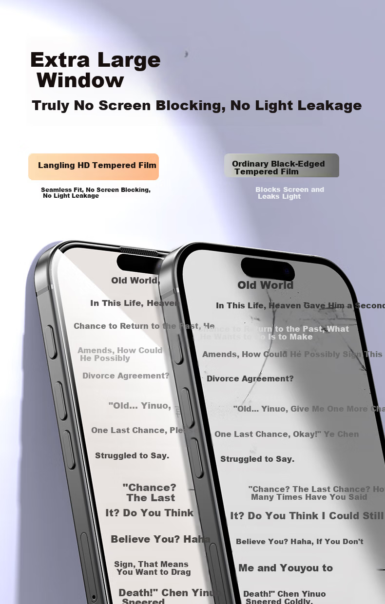 LANGLING [2-Pack] Tempered Glass Screen Protector for iPhone 17, Full Coverage HD Anti-Fingerprint Protective Film 5