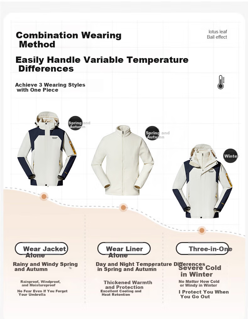 JEANSWEST OUTDOOR Windbreaker Spring And Autumn Jacket, Outdoor Trendy Hooded Mountaineering Waterproof Couple Style, Black, XL 2