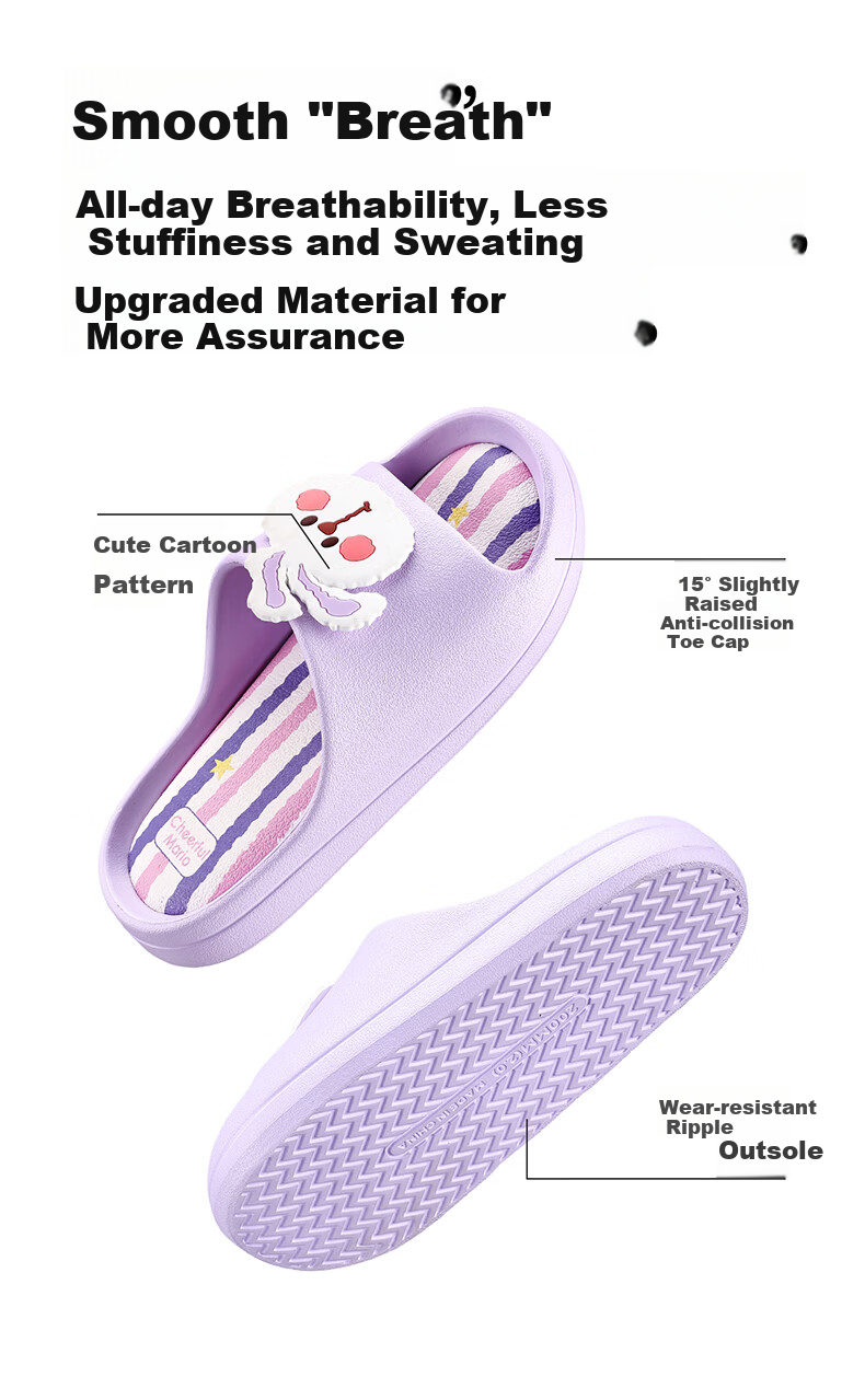 Cheerful Mario Kids Cat Summer Indoor Outdoor Silent Cute Bath Slippers for Boys and Girls 2