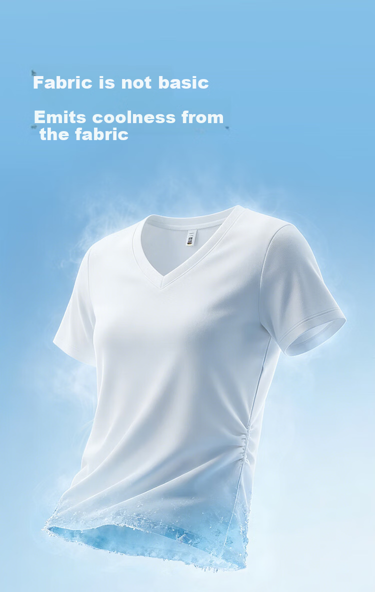 Semir Chen Duling Women's Short Sleeve T-Shirt Summer 2026 Crop Top Round Neck Slim Fit V-Neck Inner Wear 109326100003 10