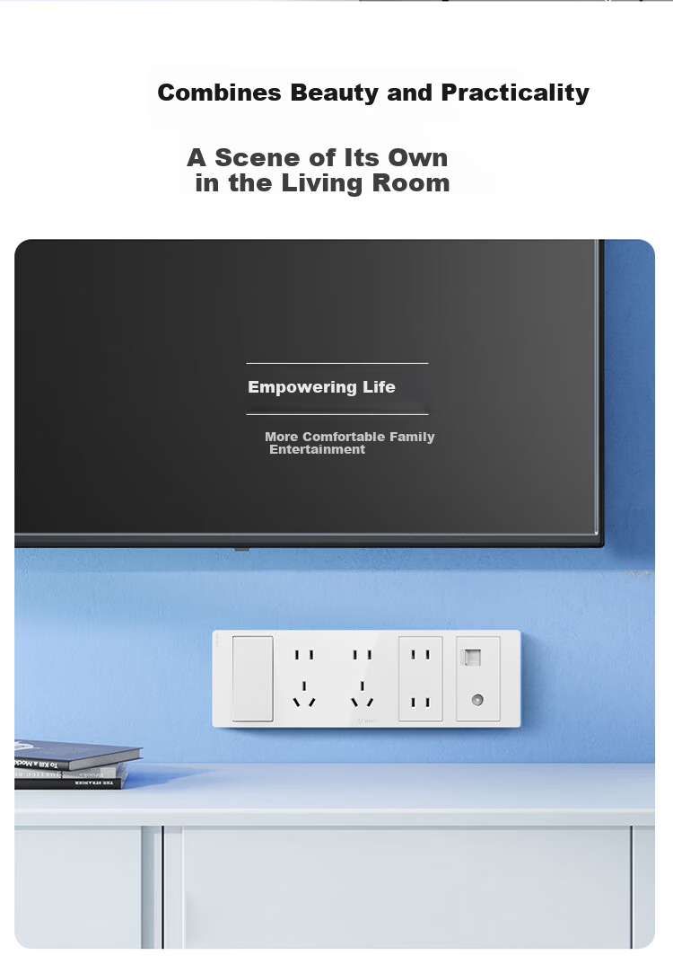 BULL GTE Series Kitchen Socket 10A Socket with Independent Switch Panel GTE603 Gold 6