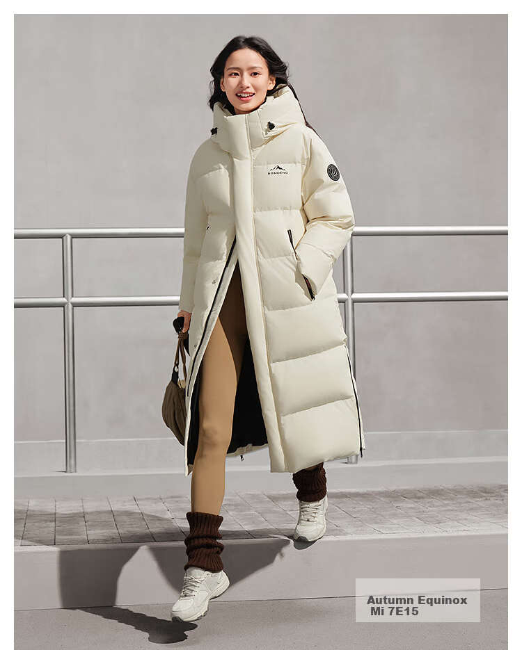 Bosideng Winter Down Jacket Unisex Couple Long Fashion Thickened Hooded Round Neck Puffer Coat 13
