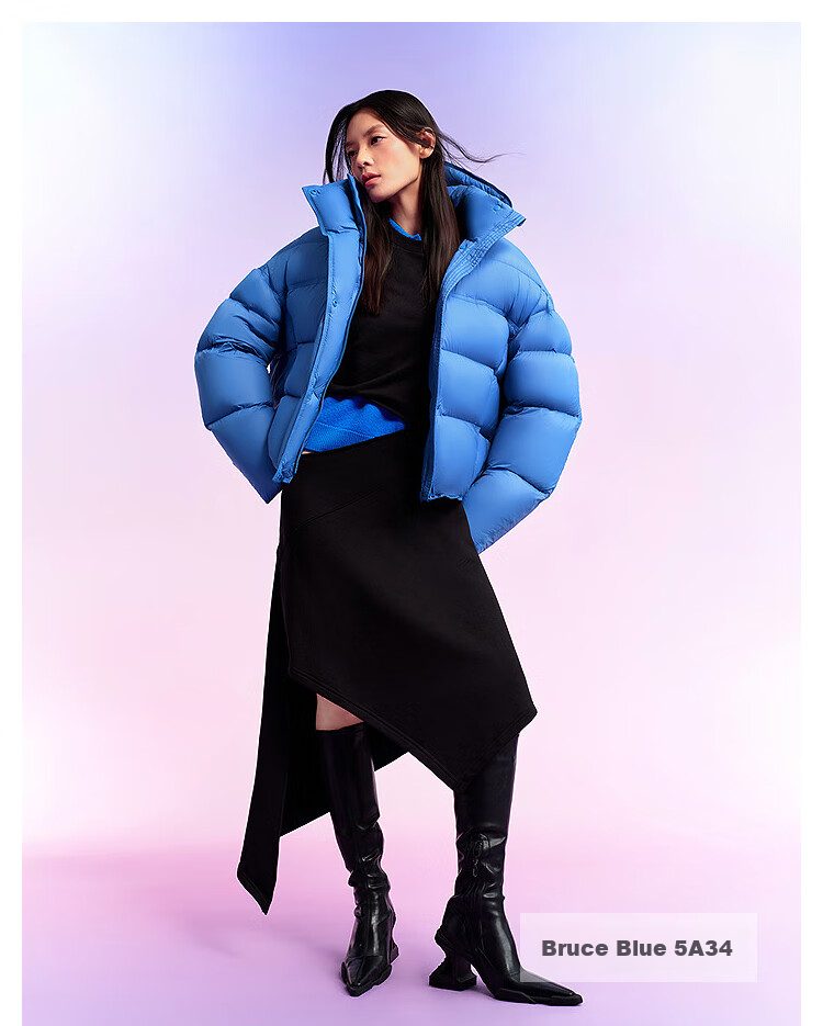 Bosideng Women's Winter 90% Down Puffy Thickened Hooded Jacket Warm Coat Mall Hot Sale Same Style 28