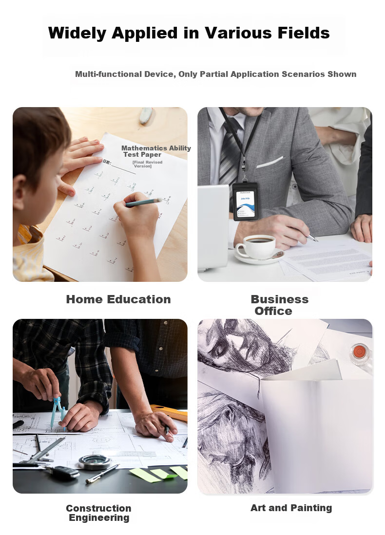 NTEUMM A4 Compact Portable Home Printer Wireless Bluetooth Mini Printer XL-P808 Double-Sided Printing for Students Homework and Notes 2