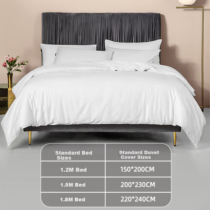 Ranpai Pure Cotton Duvet Cover Single 60s Cotton Hotel White Duvet Cover 1.5m Bed 200x230cm