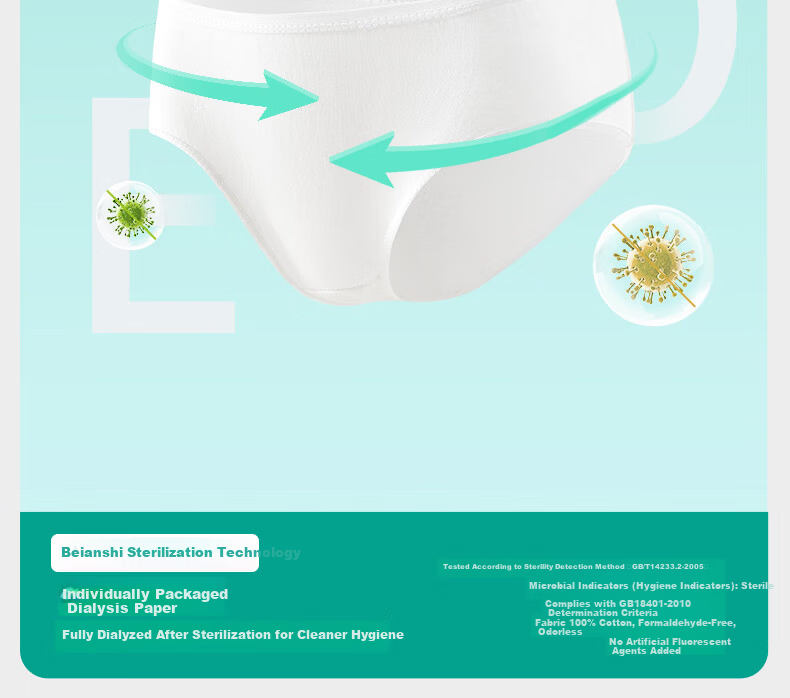 Beianshi Disposable Women's Cotton Antibacterial Maternity Postpartum Cotton Travel Portable White L Underwear 5