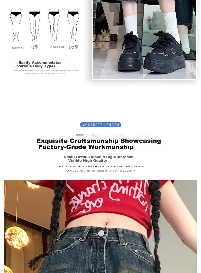 LangSha Women's 7/8 Length Denim Jeans Summer 2025 New Retro High-Waist Slimming Loose Wide-Leg Pants 6