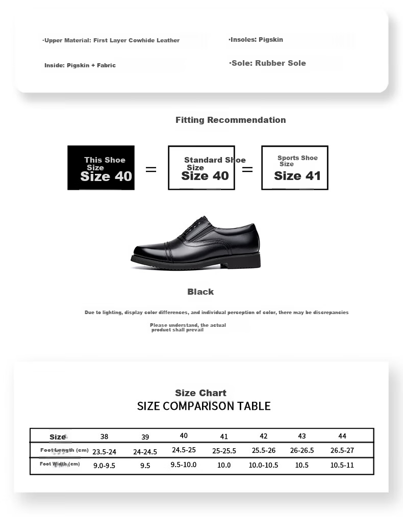 Laorentou Three-Joint Men's Genuine Leather Spring Autumn Security Business Formal Oxford Military Work Shoes TLA302 Black Size 38 10