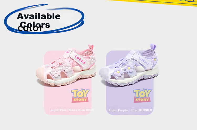 Disney Kids Open-Toe Sandals Girls Outdoor Summer Breathable Beach Shoes Light Purple/Lilac Size 27 3