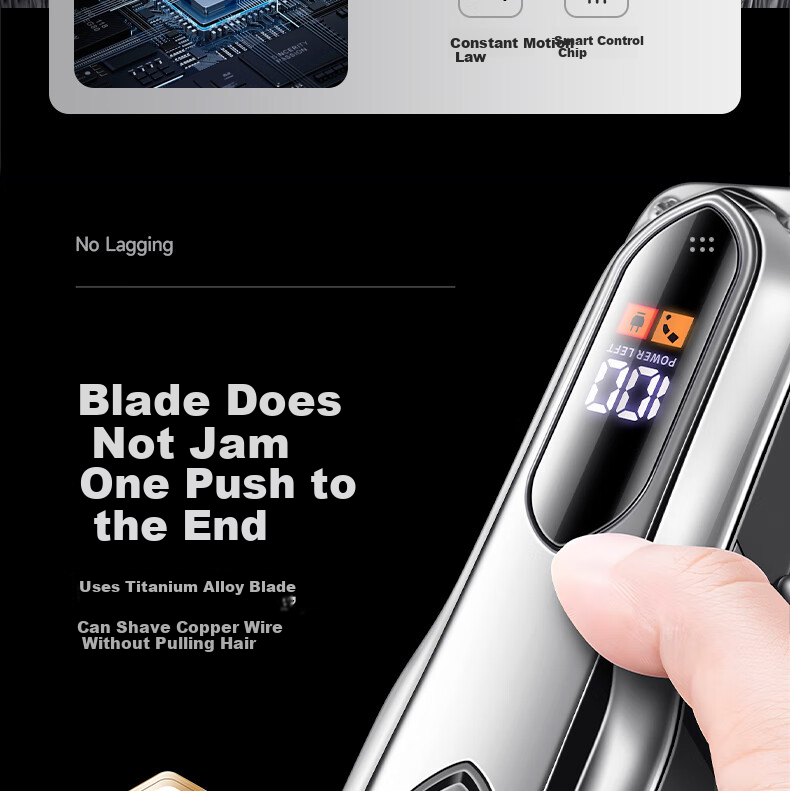 AUX Hair Clipper Electric Hair Trimmer Home Use Professional Haircut Kit for Adults, Children, and Babies Men's Electric Haircut Machine Complete Set Father's Day Gift 15