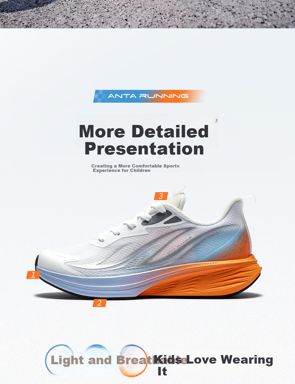 Anta Kids Sports Shoes Hydrogen Run 3 Running Shoes 2026 Summer Boys Breathable Student Running Shoes 312625516 14
