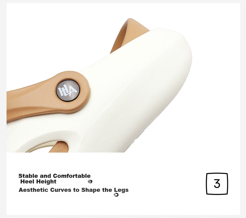 HLA Women's Comfortable Dual-Wear Casual Sandals Beach Shoes HDALXW2CEG002 Beige Orange Size 38-39 10