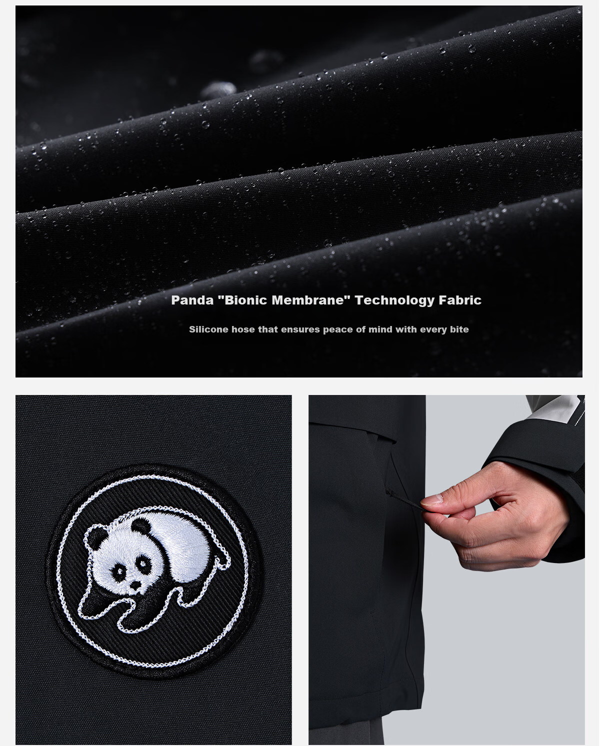 Panda Camel Series 3-in-1 Outdoor Jacket Unisex Windproof Rainproof Fleece Hiking Coat 1612, L 27