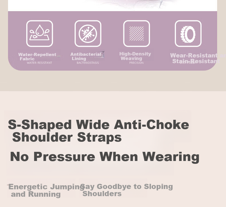FUTURE STAR Large Capacity Lightweight Middle School Backpack Girls Ergonomic Casual Primary School Boys Shoulder Bag Mauve Pink 15