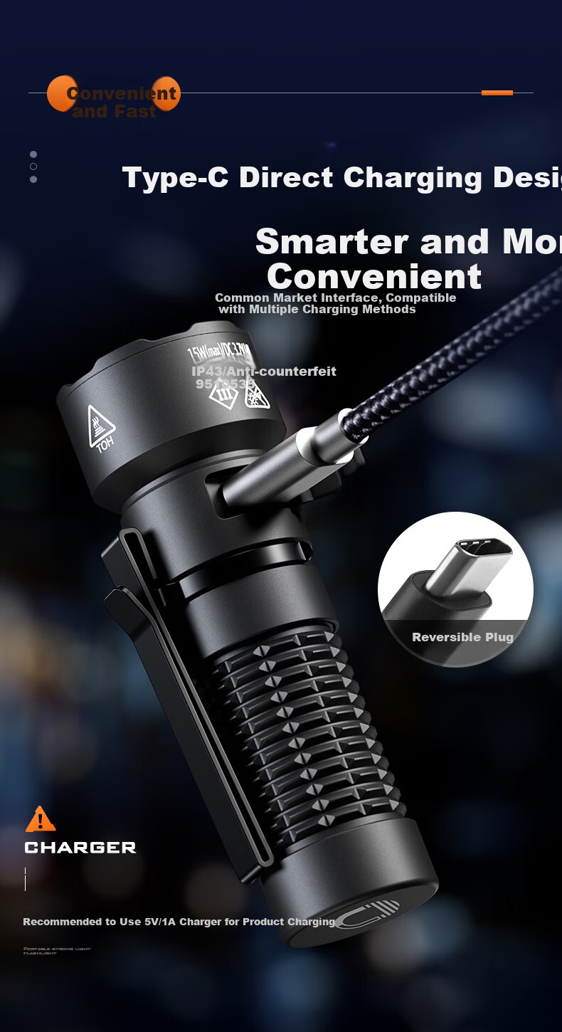SupFire Flashlight High Brightness Long Battery Life Portable Military Outdoor Lighting Tactical Bike Emergency Light 8
