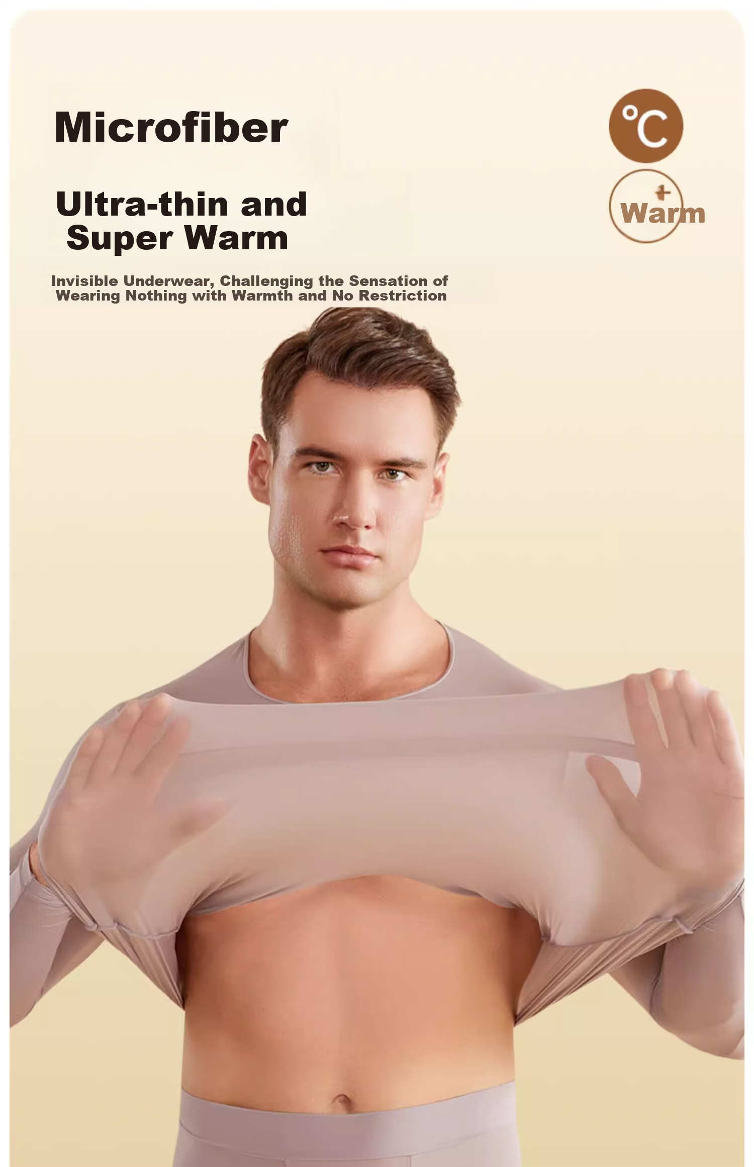 BOPRUIEY Men's Thermal Ultra-Thin Base Layer Hyaluronic Acid Underwear 2025 New Autumn Winter Set Thermal Shirt and Pants 13